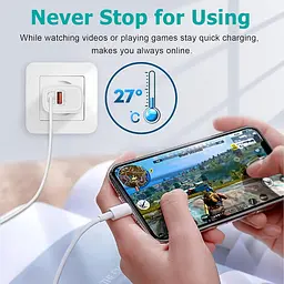 Мережевий зарядний пристрій USB-C 20W PD/QC з двома портами - мініатюра 3