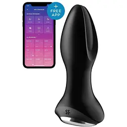 Анальна смарт-вібропробка із перловим масажем Satisfyer Rotator Plug 2+ Black - мініатюра 2