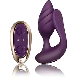 Анально-вагінальний вібратор для пар Rocks Off Cocktail Purple