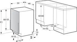 Gorenje Вбудована посудомийна машина GV520E15 - мініатюра 5