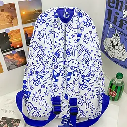 Рюкзак No Brand 5154 20-35 л White-Blue 13081-84481 - мініатюра 5