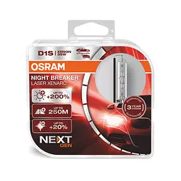 Комплект ксенонових ламп OSRAM 66140XNN-HCB Night Breaker Laser NG +200% D1S 85V 35W P32d-2 XENARC HardDuopet - мініатюра 2