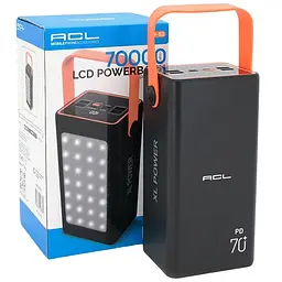 Повербанк Powerbank ACL PW52 70000mAh Type-C/Lighting/Micro-USB Black - мініатюра 3