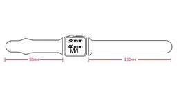 Спортивний ремінець Primo для Apple Watch 38 мм, 40 мм, 41 мм розмір L White - мініатюра 4