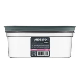 Харчовий контейнер Ardesto Fresh 1л, пластик, прямокутна, сірий (AR1308GG) - мініатюра 2