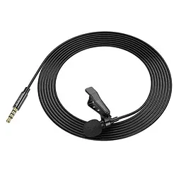 Мікрофон петличний Borofone BFK11 Elegant lavalier 3.5mm (2m) Black - мініатюра 4