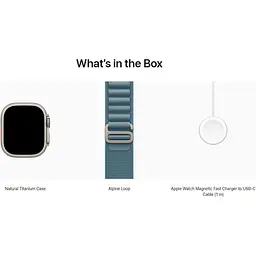 Смарт-годинник Apple Watch Ultra 3 49mm Natural Titanium Case with Light Blue Alpine Loop Large (MEWP4) - мініатюра 4