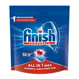 Таблетки для посудомийних машин Finish All in one Max, 50 шт.