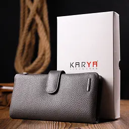 Жіноче шкіряне портмоне KARYA 9,5х18,5х2 см acs0024049 - мініатюра 10
