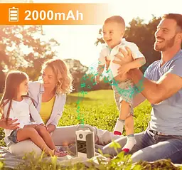 Охолоджувач повітря Bluetooth колонка 3в1 акумуляторний 2000mAh Carruzzo Q95D - мініатюра 9