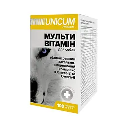 Вітаміни для собак Unicum PREMIUM мультивітамін 100 табл. (4820150201869) - мініатюра 2