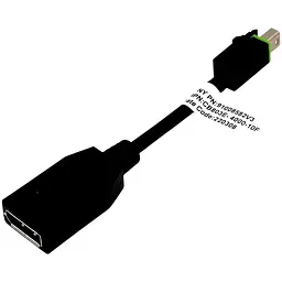 Переходник PNY Mini DisplayPort-DisplayPort Black (QSP-MINIDP/DPV3)