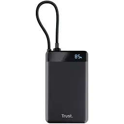 Trust Акумулятор портативний літій-іонний power bank Trust Fiera, 10000мА·рік, 2хUSB-C, 20W, PD/QC 3.0, чорний