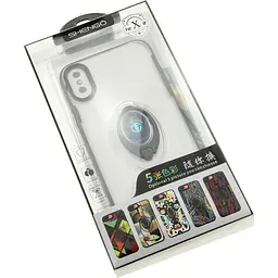 Бампер Shengo SG185 Soft TPU+PC 5 Papers inside Kickstand Cover IPhone X Mix - мініатюра 2