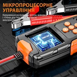 Тестер автомобільних акумуляторів Foxsur FBT-200 цифровий аналізатор батарей 12V/24V, 3-200Ah Orange (19443) - мініатюра 10
