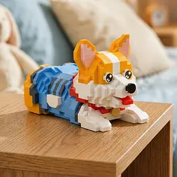 Конструктор Daya Mini Blocks Коргі 806 деталей, міні блоки, фігурка собаки коргі, подарунок для дітей від 8 років - мініатюра 4
