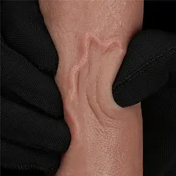 Фалоімітатор Lovetoy Dual-Layered Silicone Nature 20.5 см коричневий - мініатюра 13