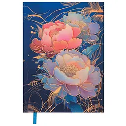 Щоденник недатований Buromax Peony поліграфічний A5 336 сторінок темно-синій (BM.20170-03)