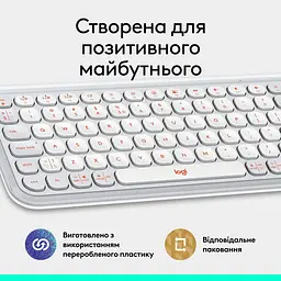 Клавіатура Logitech Pop Icon Keys Off-White (920-013072) - мініатюра 10
