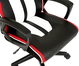 Геймерське крісло GT Racer чорне з білим та червоним (X-2301 Black/White/Red) - мініатюра 6