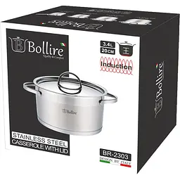 Каструля Bollire Catania, 20 см, 3,4 л (BR-2303) - мініатюра 3