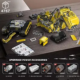 Конструктор Mould King Кар'єрний екскаватор Liebherr R 9800 Yellow (17070) [160311] - мініатюра 4
