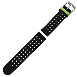 Подвійний ремінець з перфорацією для годинника Samsung Galaxy Watch 3 45 мм (SM-R840) Black Green - мініатюра 3