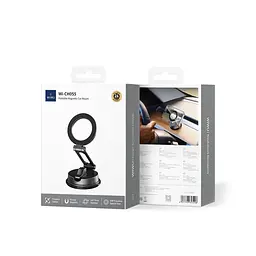 Автотримач WIWU Foldable Magnetic Car Mount Wi-CH055 Чорний - мініатюра 2