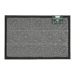 Килимок придверний Eco Fabric Листя з кромкою сірий 40 х 60 см (4060-107)