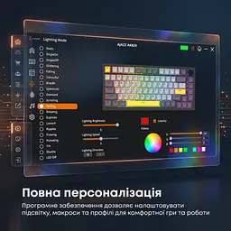 Клавіатура Ajazz AK820 Sea Salt Switch RGB USB-C UA Black (AK820-SS-BGY) - мініатюра 12
