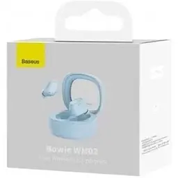 Бездротові навушники Baseus Bowie wm02 TWS GPS в кейсі блакитні NGTW370203 - мініатюра 5