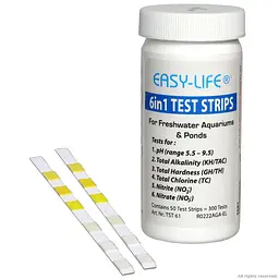 Тест-смужки для акваріумів і ставків Easy-Life 6in1 test strips 50 тестів (TST61) - мініатюра 2