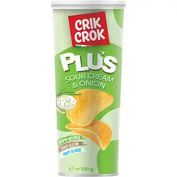 Чипси Crik Crok Plus Сметана з цибулею 100 г