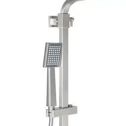 Душова система Qtap Capricorn для кабіни на три споживачі з виливом 53103KN Brushed Nickel PVD - мініатюра 3