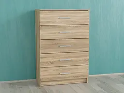 Комод на 5 ящиків Forte Hans 710x1060x350 Дуб Сонома (id27-0000-90-sonoma) - мініатюра 1