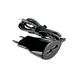 Мережевий зарядний пристрій Gelius Ultra Edition USB + XiaomicroUSB 1,5 A Black 1.2 m - мініатюра 2