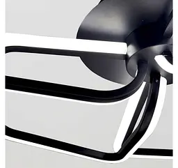 Світлодіодна стельова люстра Artlight WG5146-2+2BK, 85 Вт, чорна - мініатюра 6