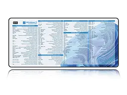 Великий килимок для мишки WorkPlaceShop Поєднання клавіш для Windows Блакитний, 900 x 400 мм