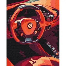 Картина по номерам на підрамнику Brushme За кермом Ferrari