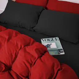 Комплект постільної білизни MirSon Black-Red 143x210 см чорно-червоний (2200009656569) - мініатюра 5