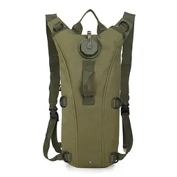 Рюкзак гідратор для води військовий - питна система на 2,5 літри (Army Green) (100878)