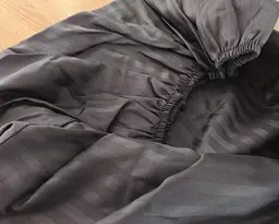 Простирадло на резинці LARA сатин-страйп LUX black d13182 180х200х25 - мініатюра 2