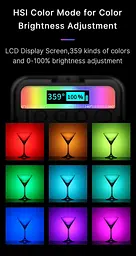 Відеосвітло Ulanzi Vijim Rechargeable Xiaomini RGB Light UV-B01001 VL49 RGB Pro Black - мініатюра 3