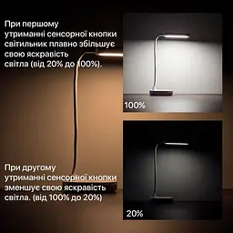 Настільна лампа з акумулятором LED LINERA 5W 4200К біла Violux ( 540005 ) - мініатюра 5