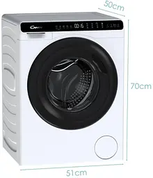 Пральна машина Candy CW50-BP12307U1-S (компакт-70 см висота, 5 кг) - мініатюра 8