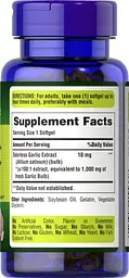 Натуральна добавка Puritan's Pride Odorless Garlic 1000 mg 250 капсул - мініатюра 2