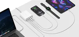 Мережевий зарядний пристрій Belkin Home Charger 108W Dual USB-С/USB-A (WCH010VFWH) - мініатюра 7