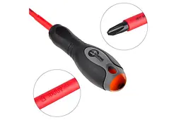 Викрутка діелектрична хрестоподібна хрестова Intertool PH3 х 150 мм 1000 В VT-3213 - мініатюра 2