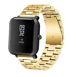 Ремінець BeWatch 20 мм сталевий браслет для Xiaomi Amazfit Bi /GTS/GTR 42 мм Gold (1110428)