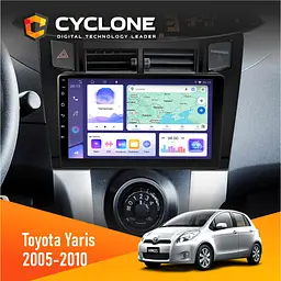 Штатна магнітола Toyota Yaris 2005-2010 Cyclone C9-011 4x64, DSP Cyclone (НФ-00007168)